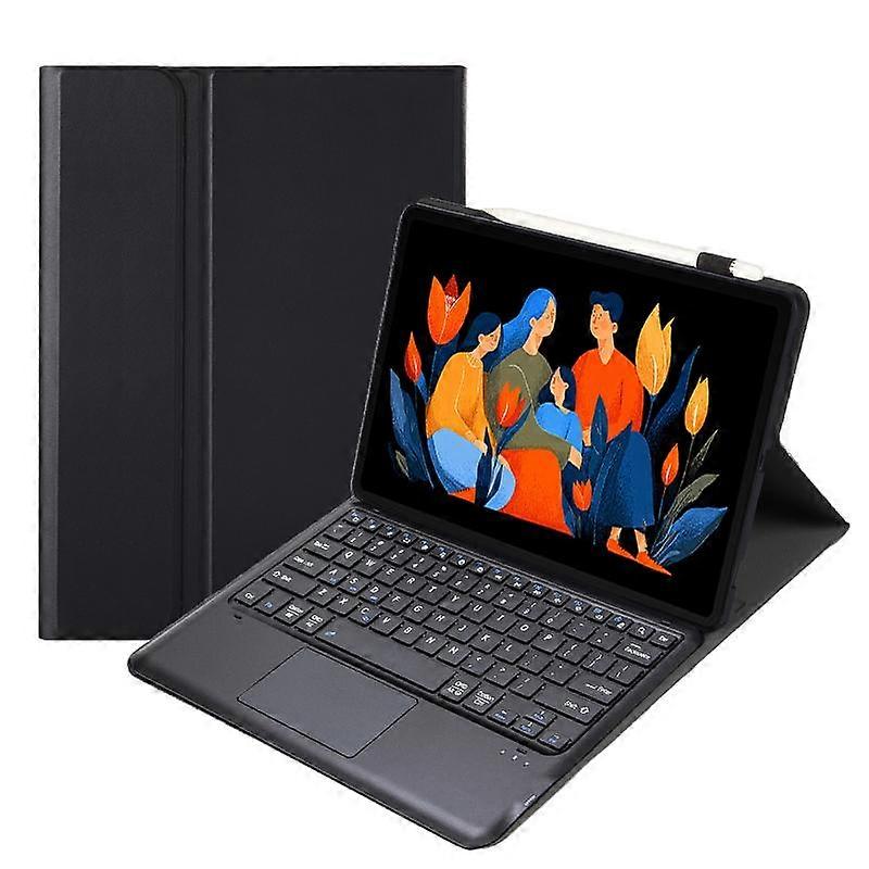 AM33-A TPU Ultra-thin Detachable Bluetooth Keyboard Leather Case with Touchpad