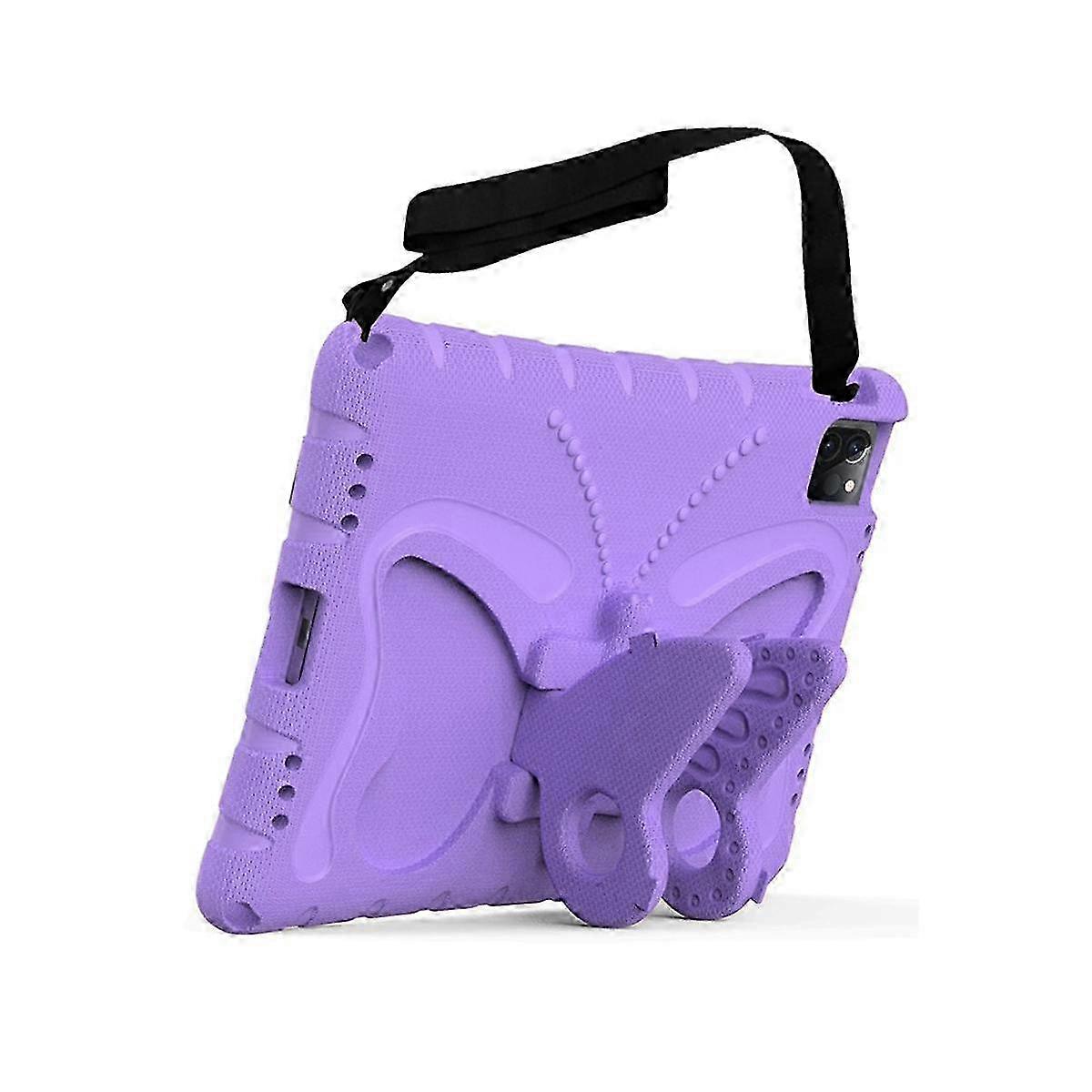 Capa para Tablet Infantil para Pro de 11 polegadas - Capa à prova de choque roxa com suporte EVA e proteção contra conchas