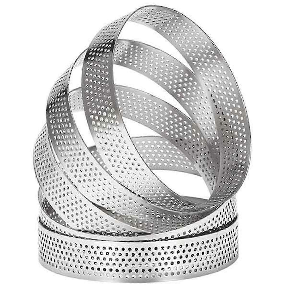 40Pcs Circular Tart Rings Baking Mould 10cm