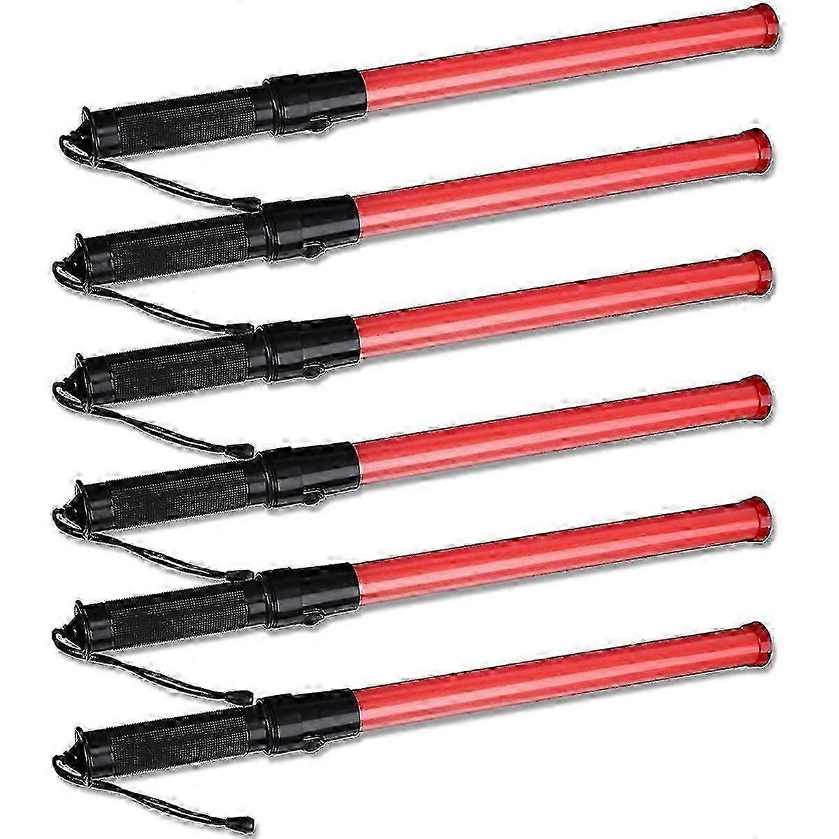 Lot de 6 baguettes de signalisation lumineuses à LED de 41 cm avec 2 modes de clignotement