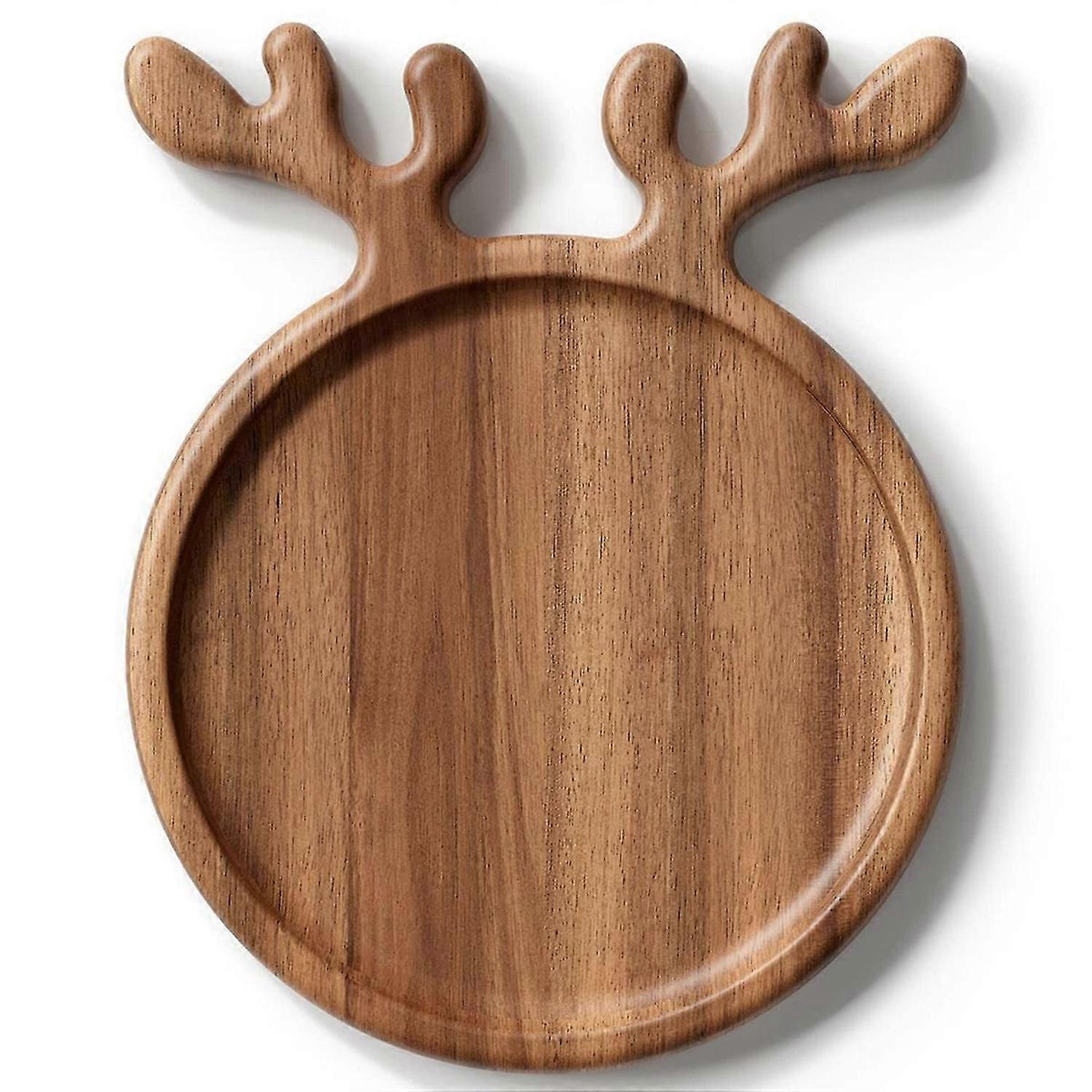 Wood Serving Platter with Handle, Food Dish Plate for Cheese A