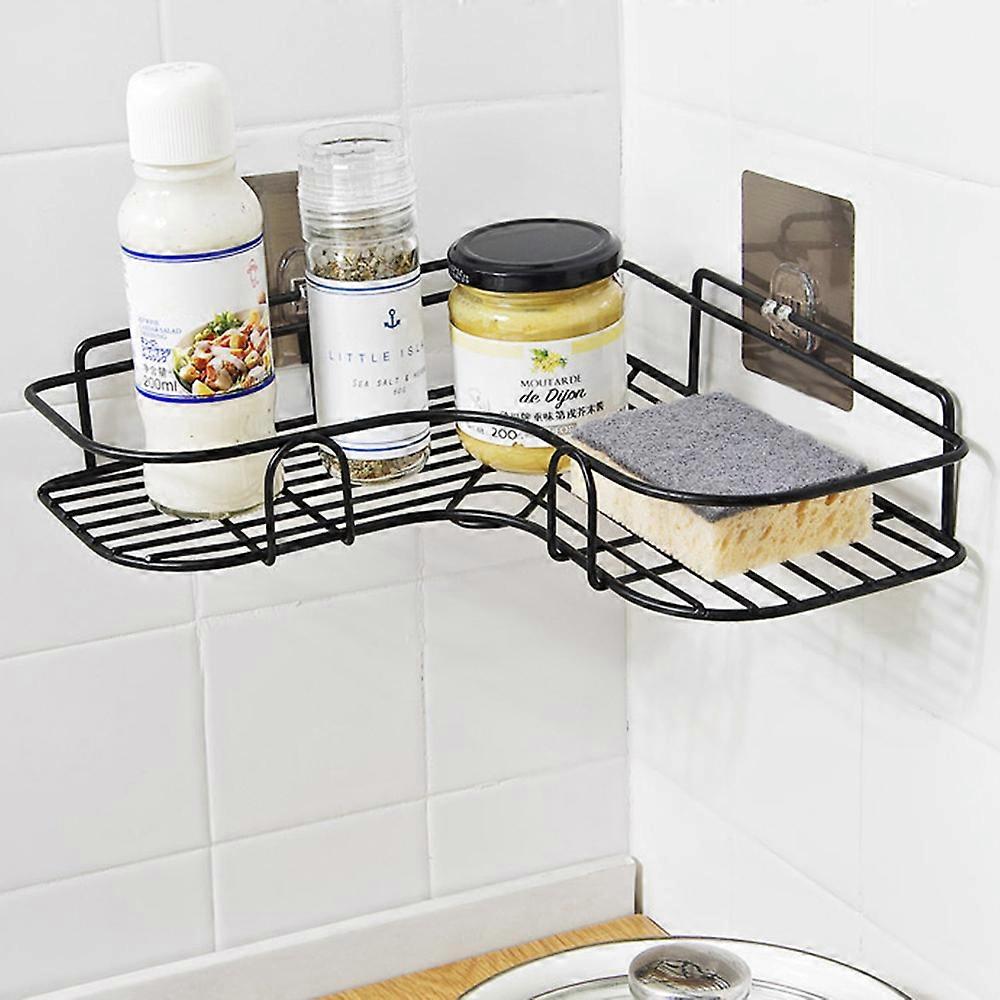 Bathroom Shelf Large Size Wall Mounted Corner Storage Rack No Drilling Triangle Makeup Organizer