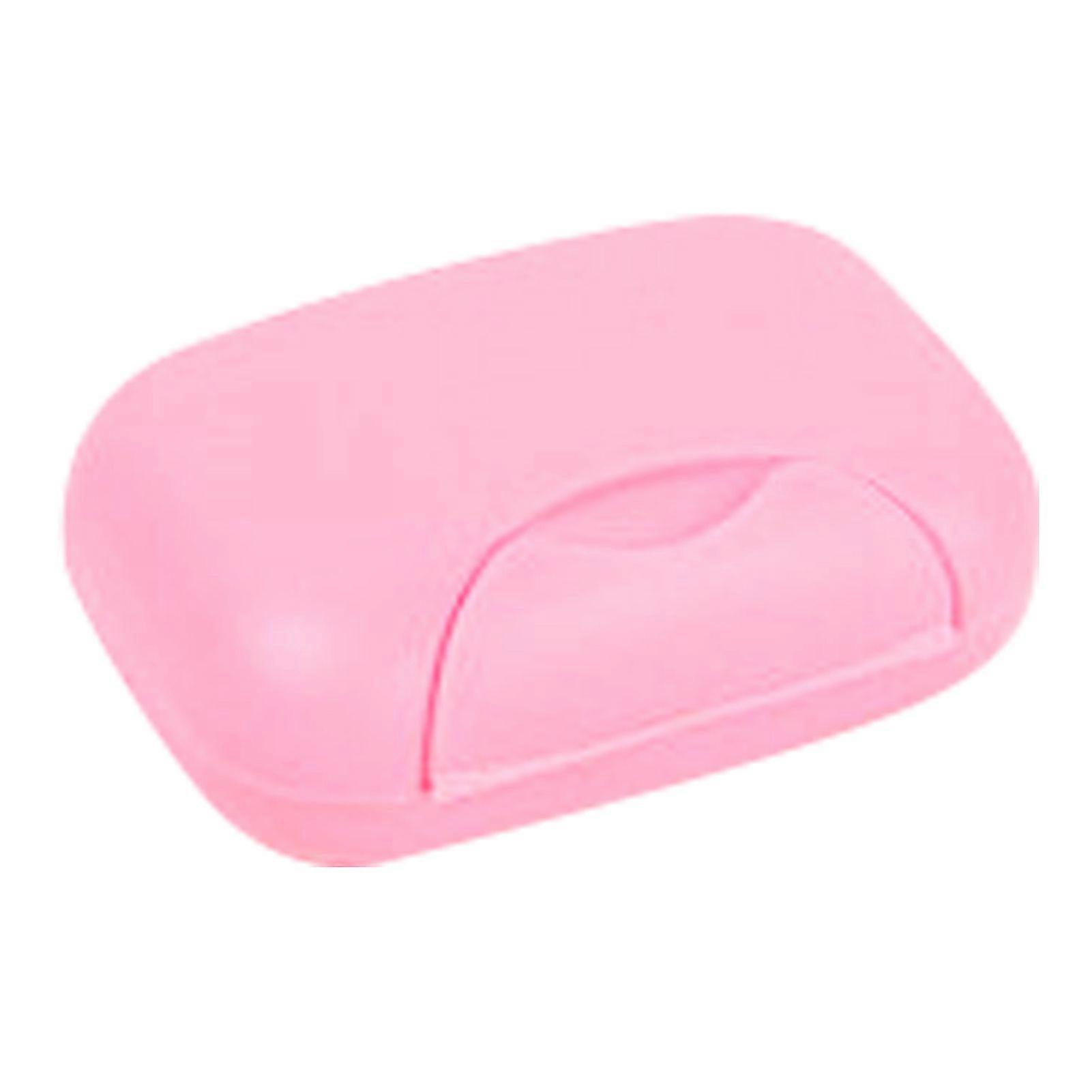 Travel Soap Container Waterproof Portable Bar Soap Case Holder Leakproof Soap Box for Home Hotel Pink