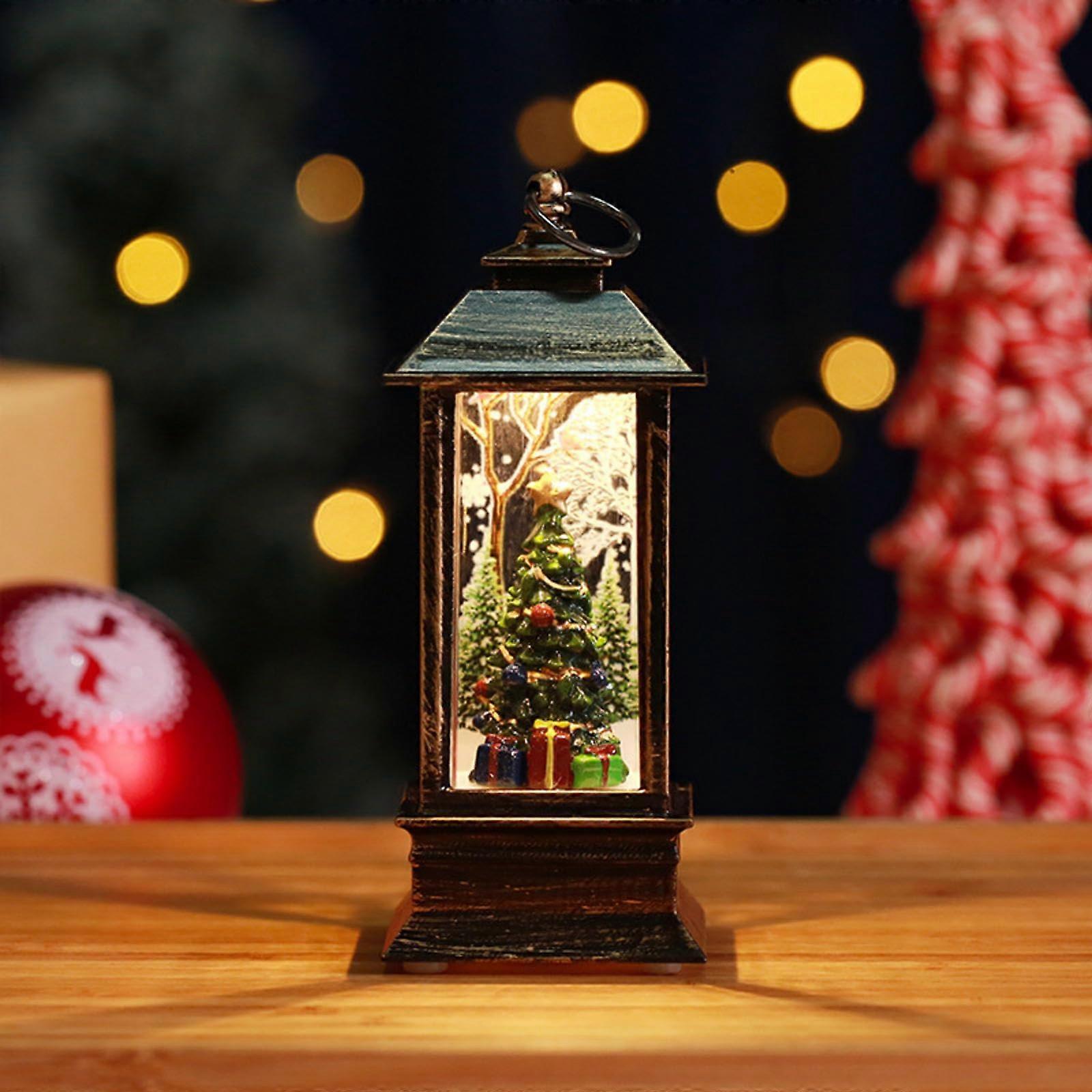 Christmas Lanterns, Night Light Spinning Sparkling Home Decor Model 488 Tree Lantern