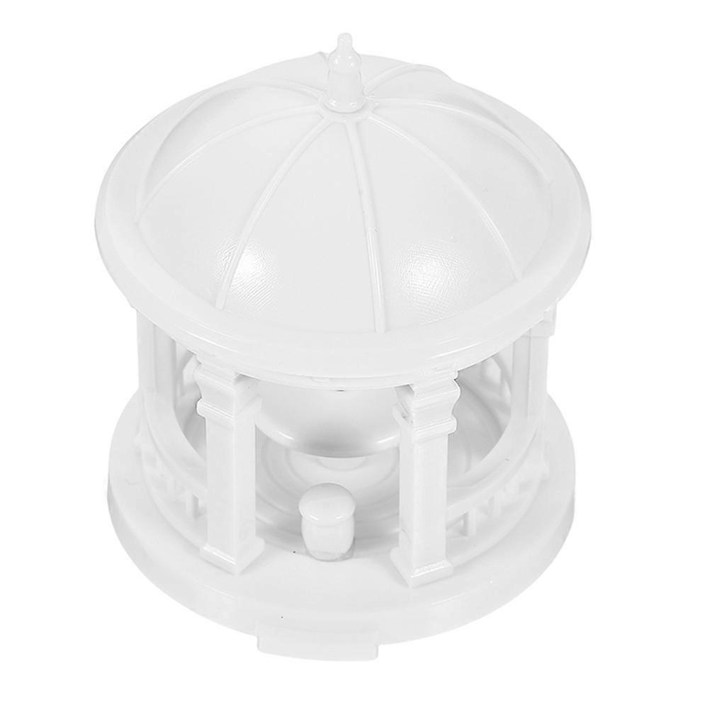 Garden Decor Pavilion Figurine DIY Small Pavilion Statue 2Pcs