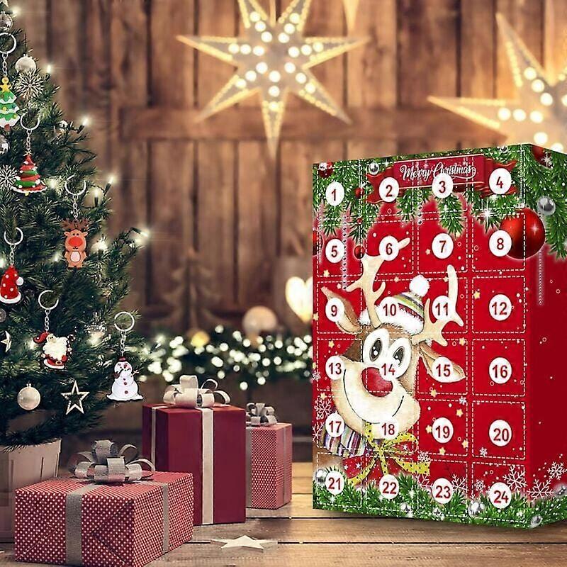 Christmas Tree Hanging Ornaments, 24-Day Countdown with Random Pendants