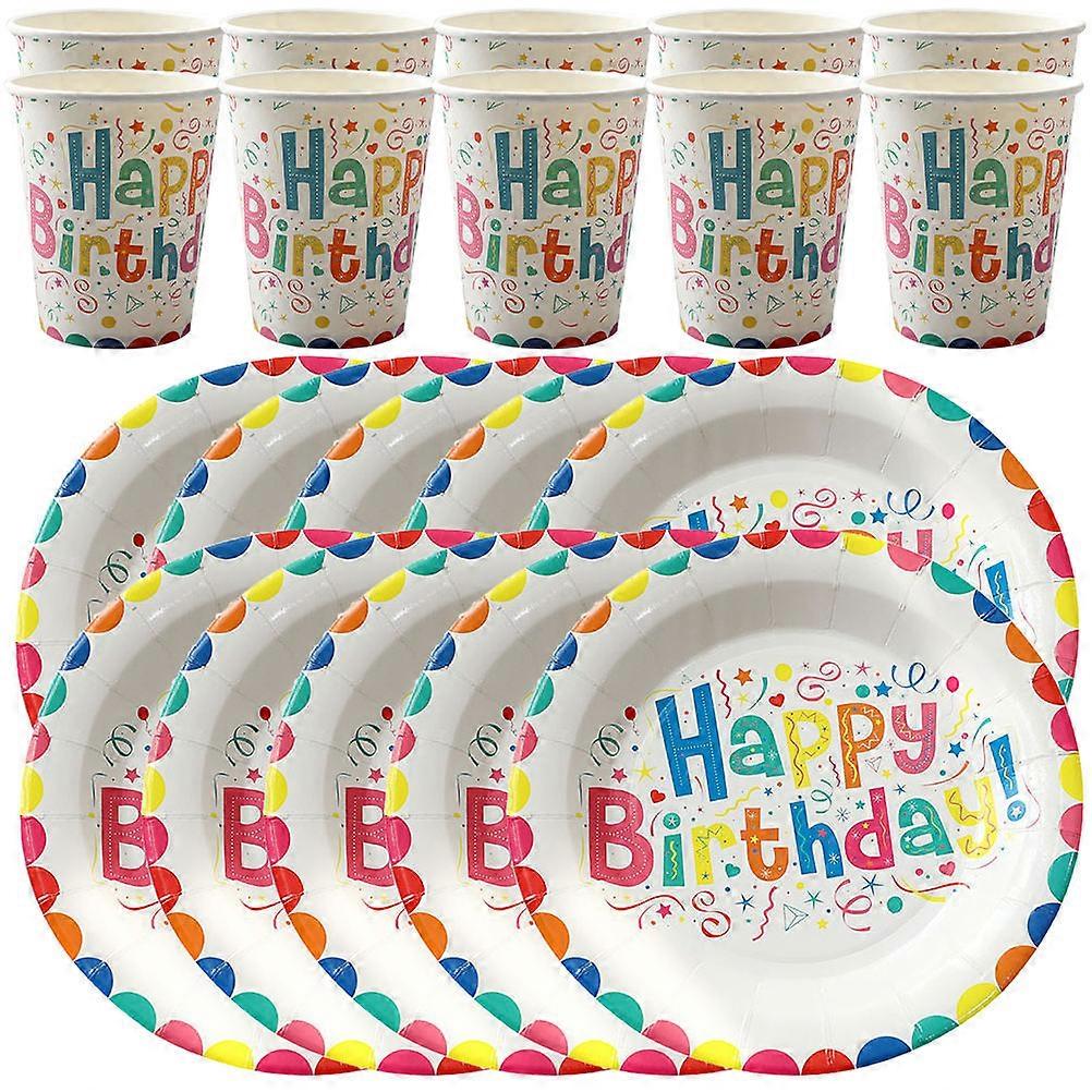 Paper Cups Birthday Paper for Dessert Use 1Set