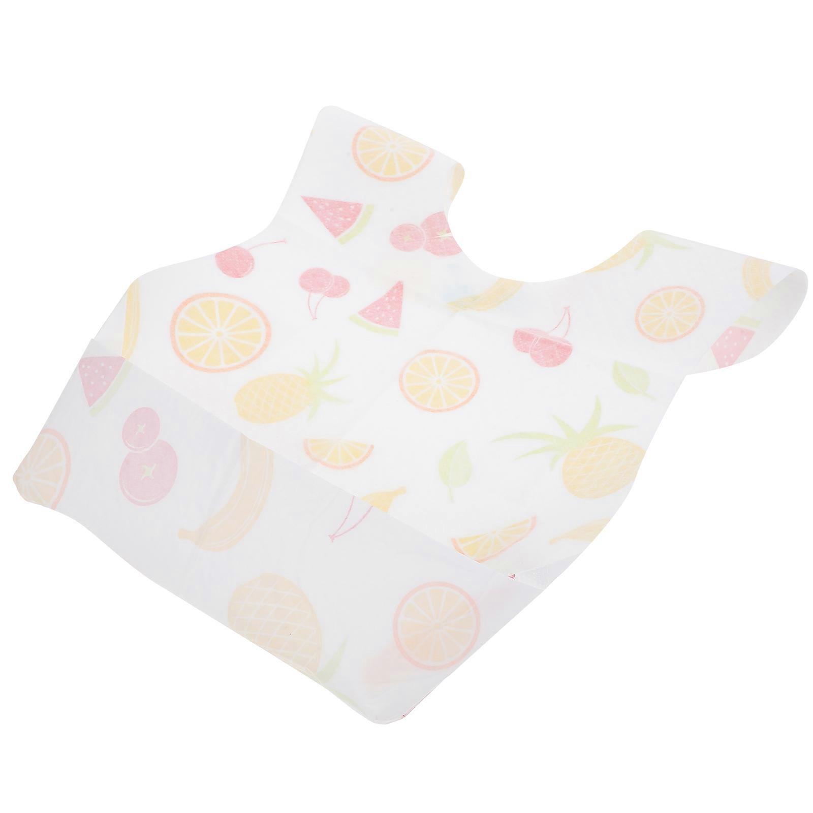 Disposable Baby Bibs Toddler Drooling Bibs for Feeding 20Pcs Fruit Pattern