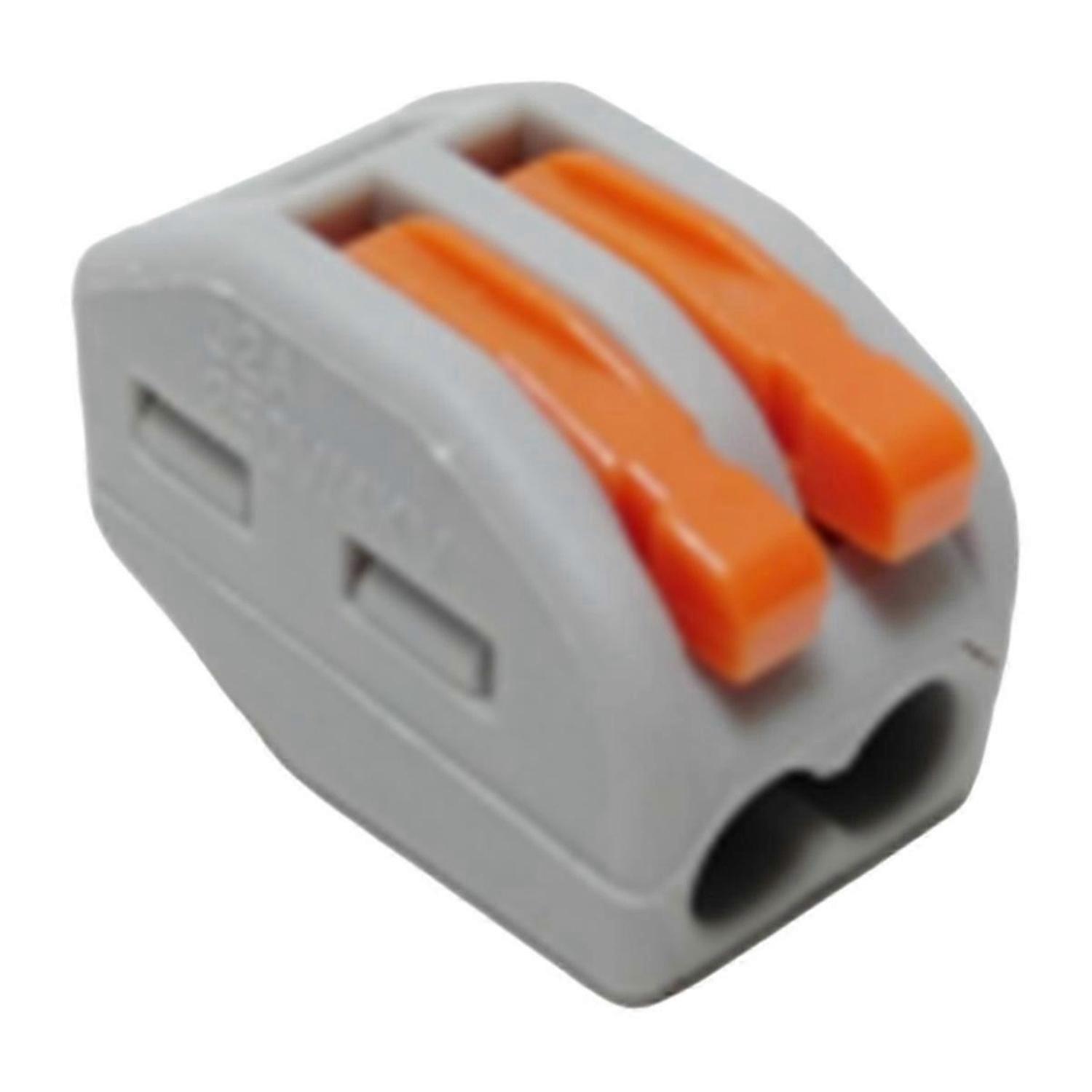 100PCS Lever Wire Quick Connector 2 Holes Universal Compact Terminal Block Splice Insulated Terminal