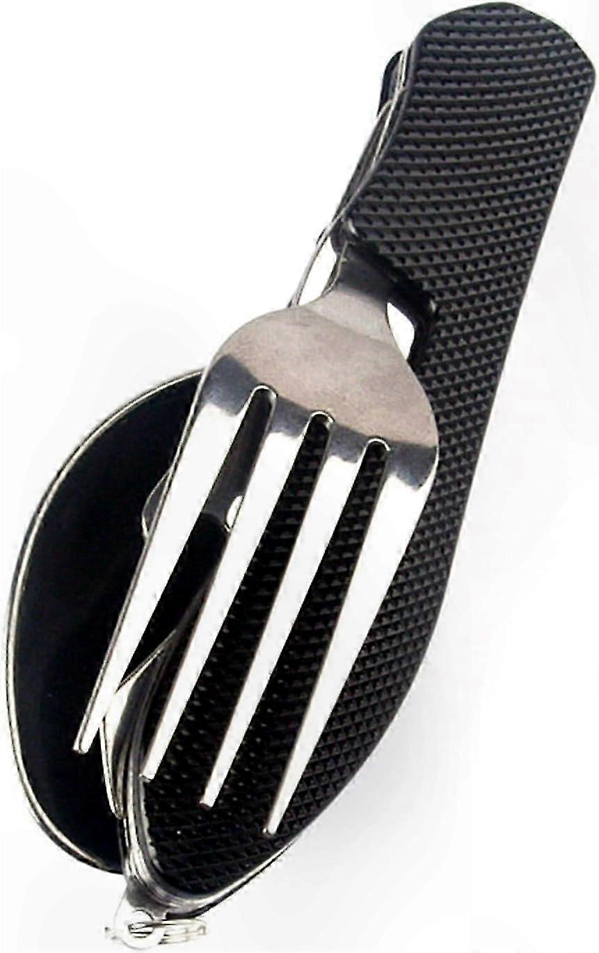 Compact 4-in-1 Travel Cutlery Set with Spoon Fork Knife and Opener for Outdoor Camping Hiking and Picnics