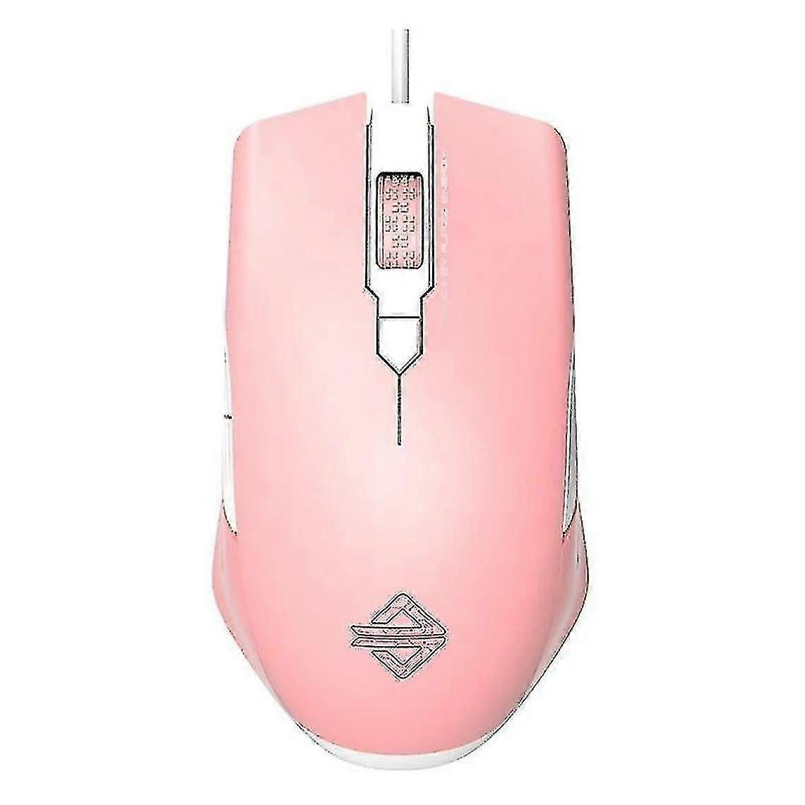 Programmazione del mouse da gioco cablato retroilluminato (rosa)