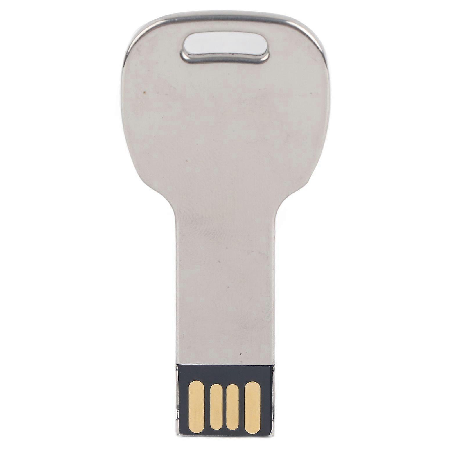 Key Shape USB Flash Drive USB Memory Disc USB Flash Drive for Computer Use Silver64GB