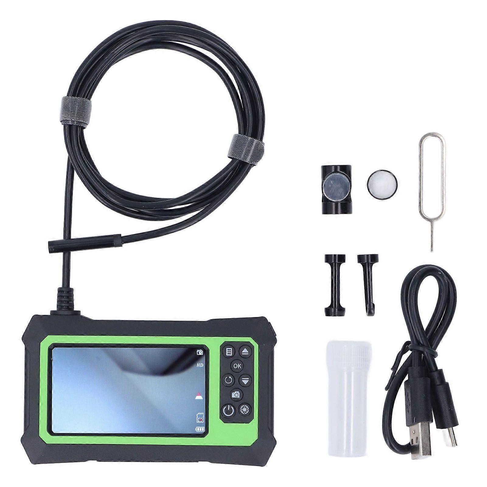 Endoscope Camera IP67 Waterproof 4.3in 8mm Lens 1080P Bending Borescope for Maintenance 2m / 6.56ft