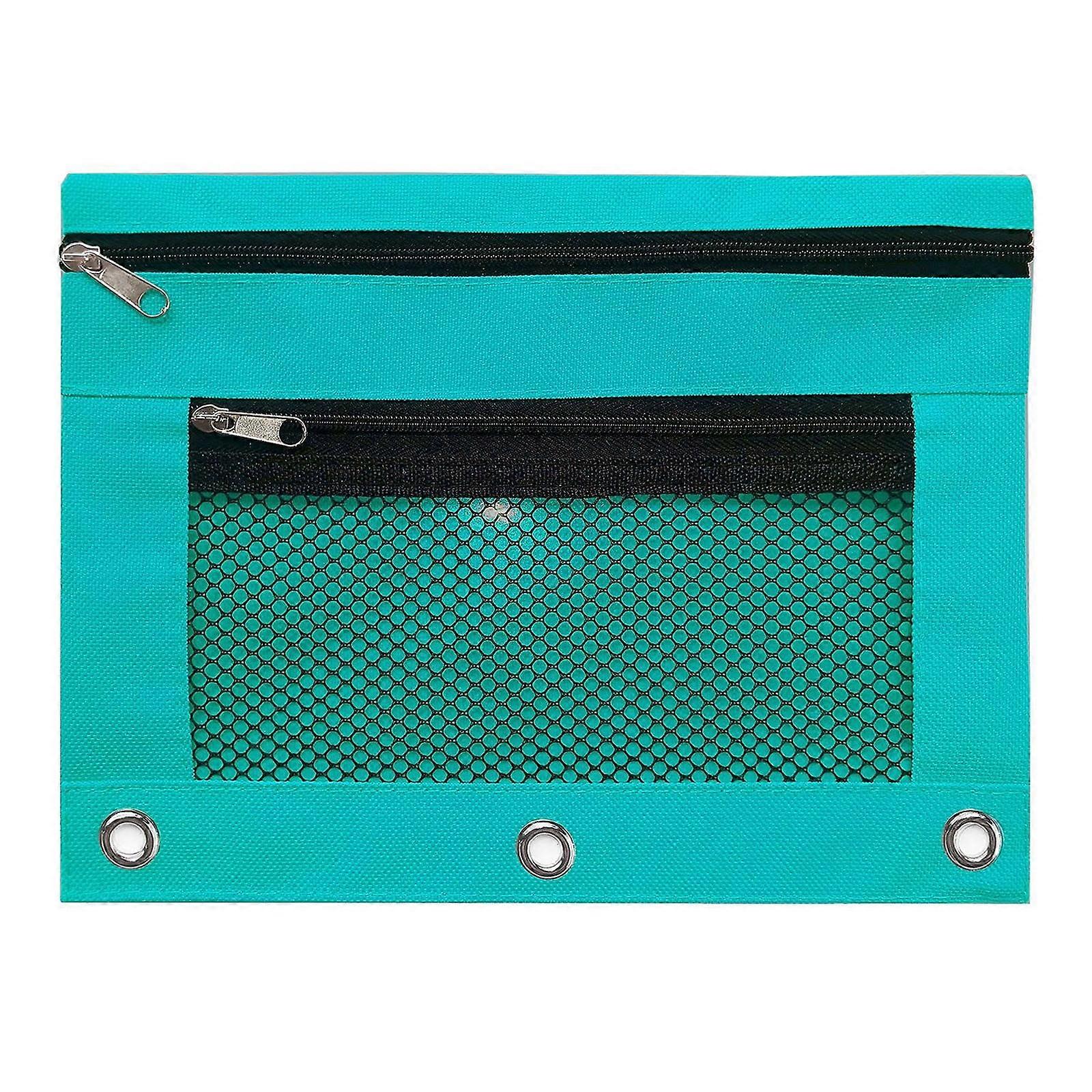 YOTQUSKI Pencil Pouch for 3 Ring Binder, Large Capacity with Clear Window, Aesthetic Organizer Pouch Compatible with Refills