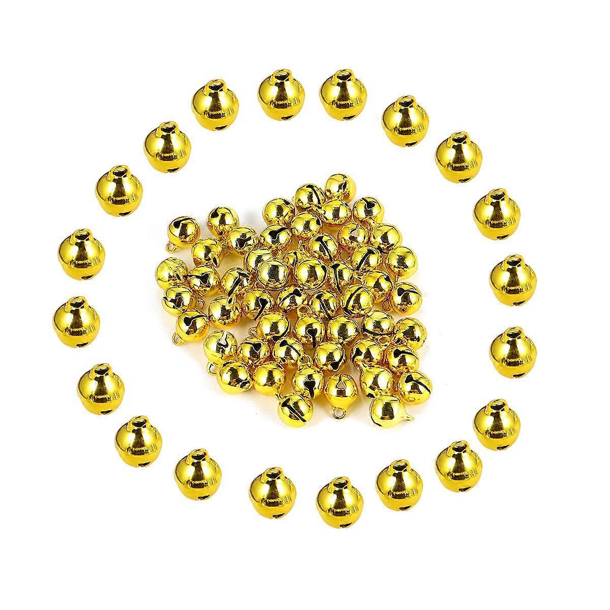 Jingle Bells Keychain Pendant Designed for Decoration 200Pcs Gold Silver Colors