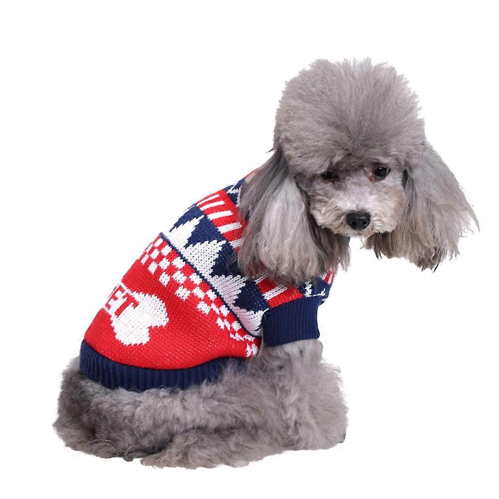 Knitted Sweater Dog Sweater for Christmas 3Pcs Set