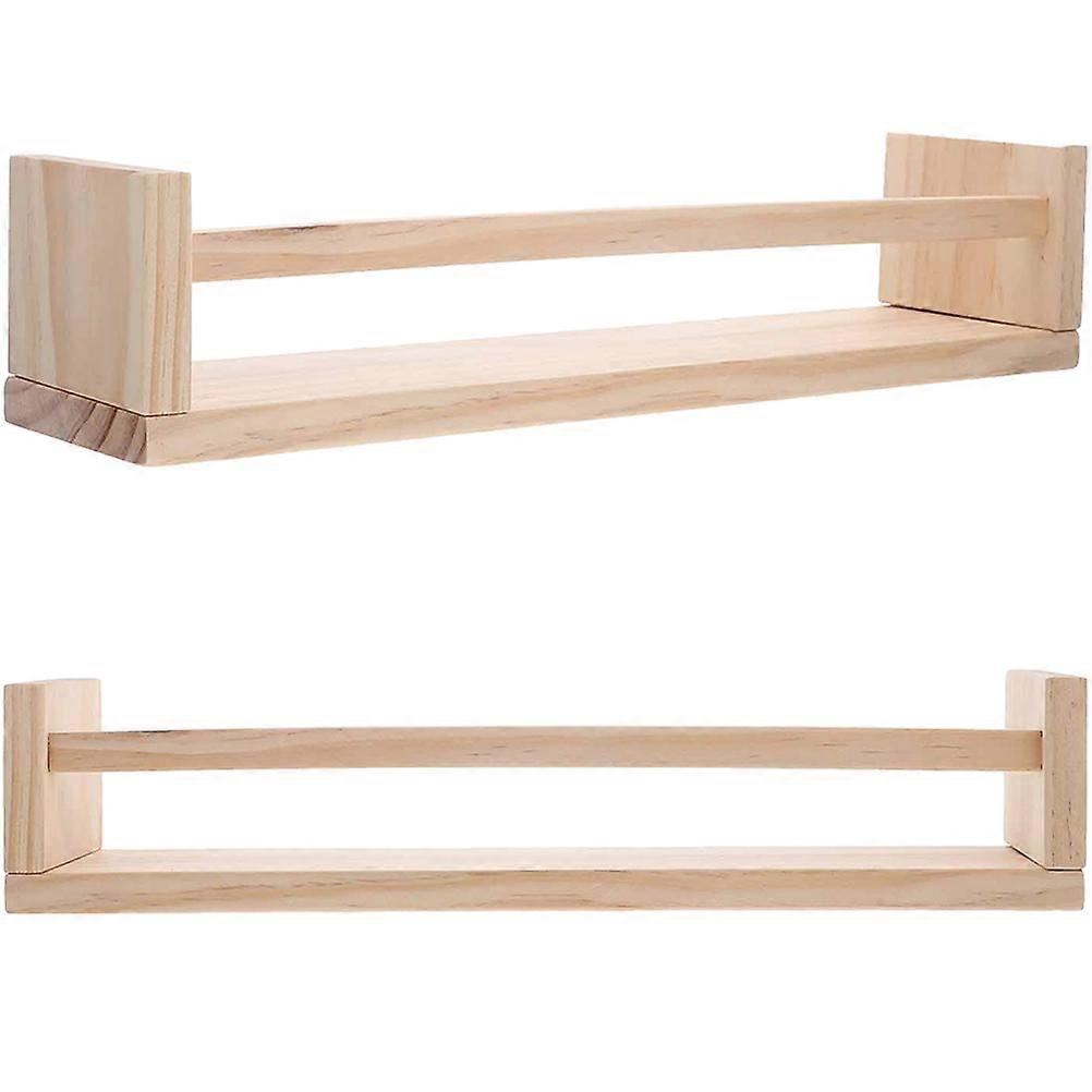 Home Use Wall Organizer Wooden Shelf Storage Rack 4Pcs Set