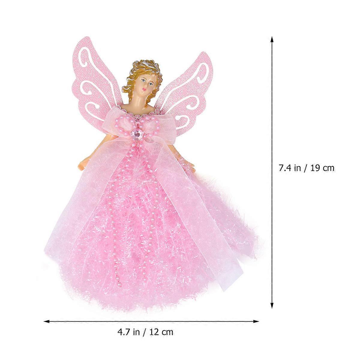 Anhänger-Dekoration, Weihnachtsengel-Puppe, Wandbehang, einfach zum Dekorieren Ihrer Weihnachtsfeier, 19,1 x 11,9 x 3 cm, 2er-Pack