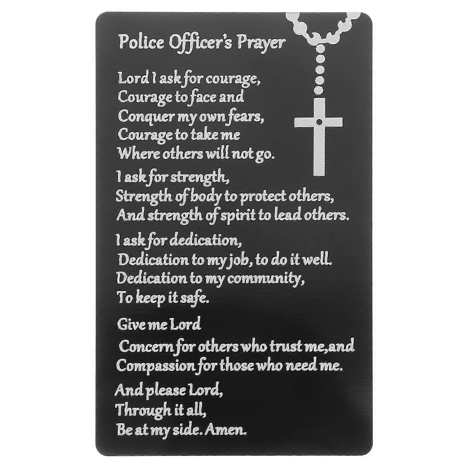 Portable Wallet Card Officer 5Pcs Guidance Keepsake Graduation Present Black Aluminium Engraved Card Insert