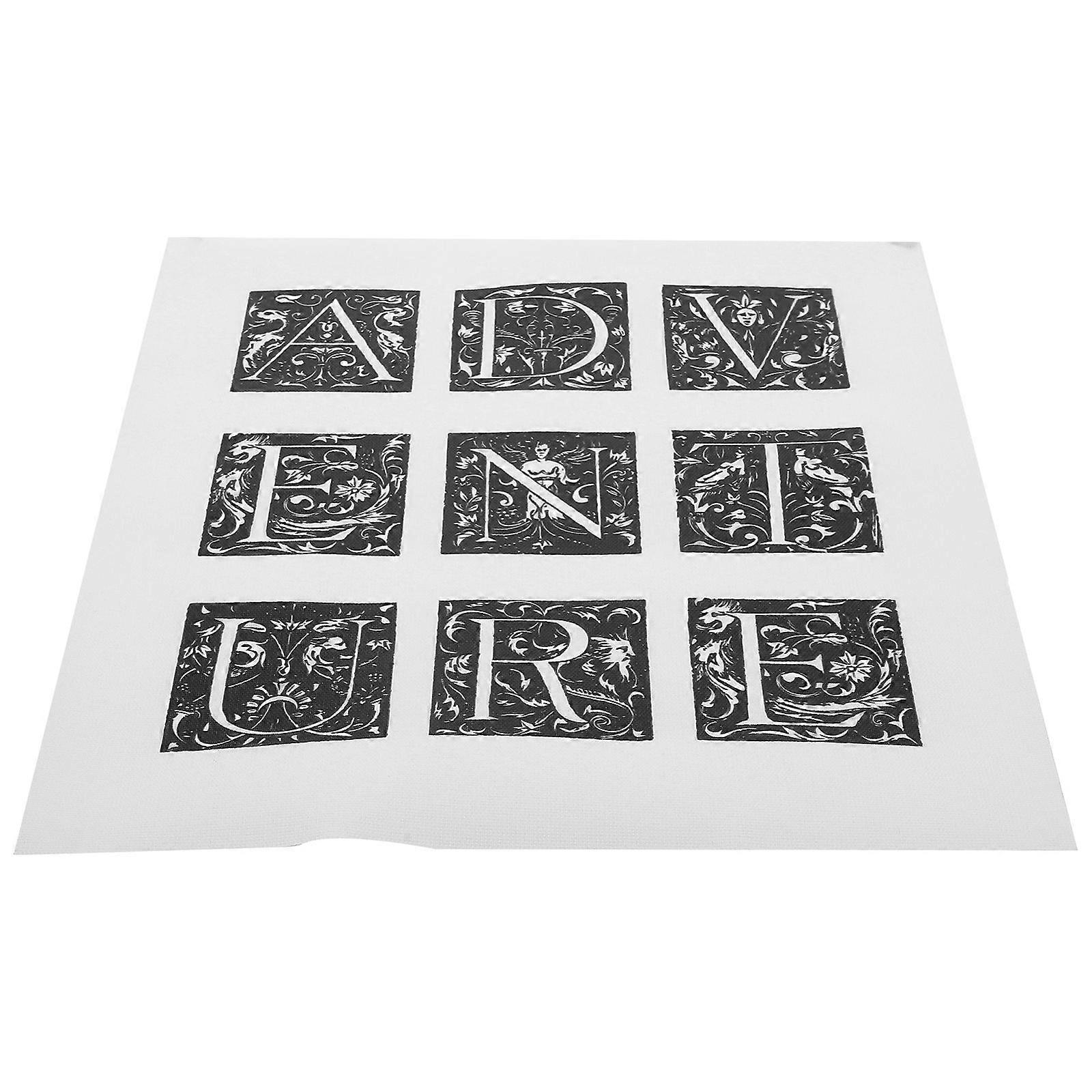 Rectangular Wall Picture 3Pcs Alphabet Printing Art For Various Occasions Including Bedroom And Dining Room In Assorted Color