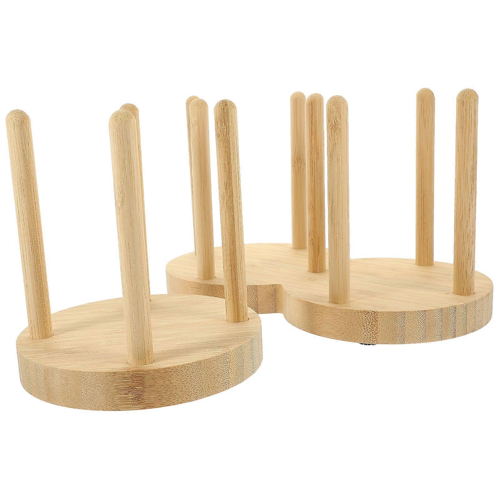 Disposable Holder Rack Bamboo Material Timely Replenishment Office Home 2Pcs