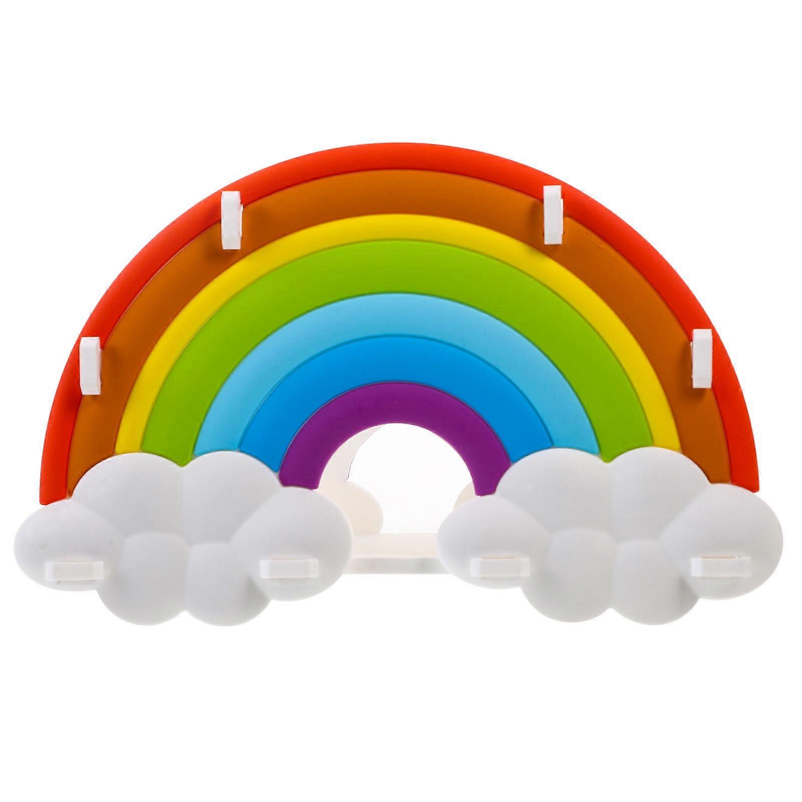 3Pcs Rainbow Pencil Holder Desk Organizer for Storage Use Multi-Color Silicone