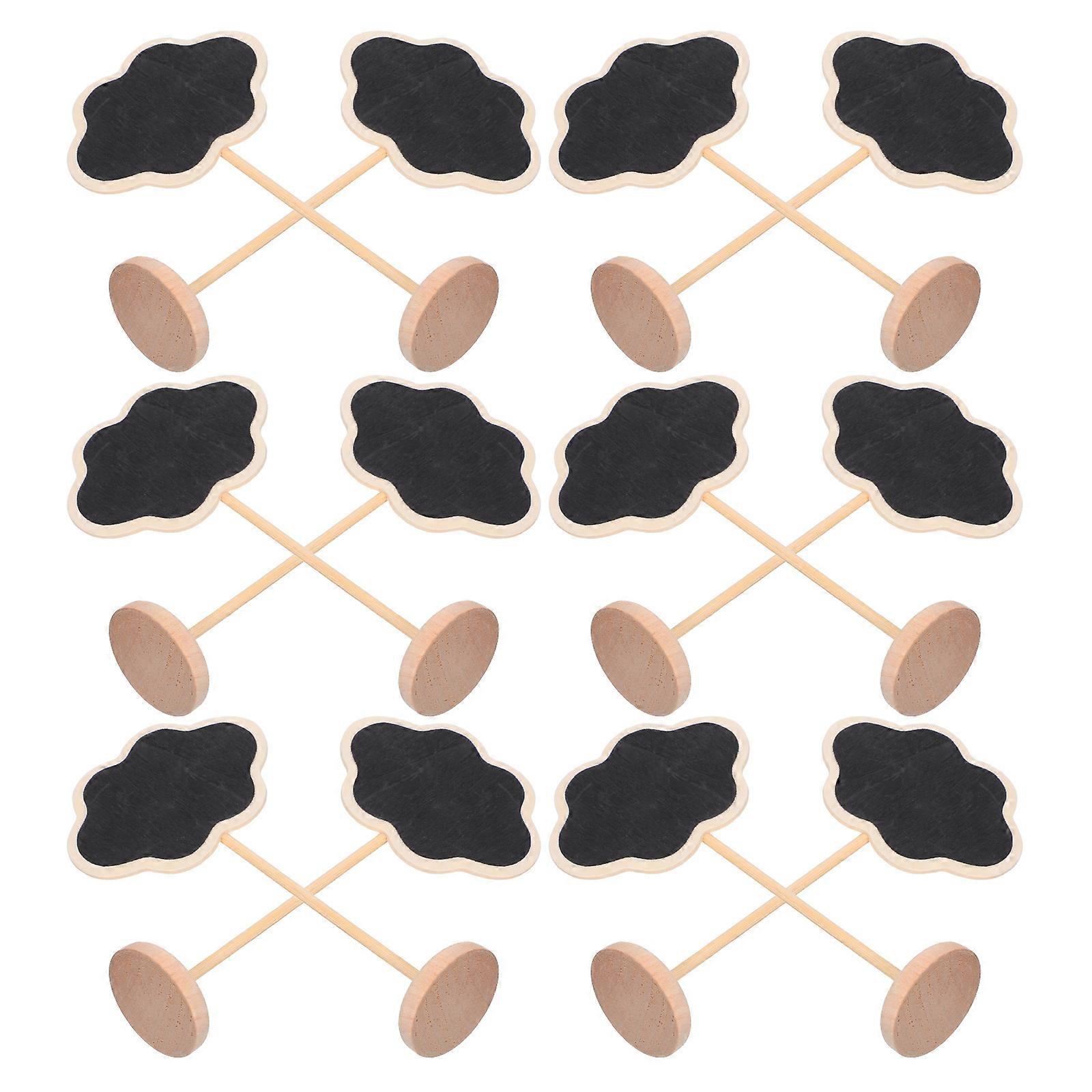 Mini Chalkboard Tabletop Message Board for Shop Use 40Pcs Wooden