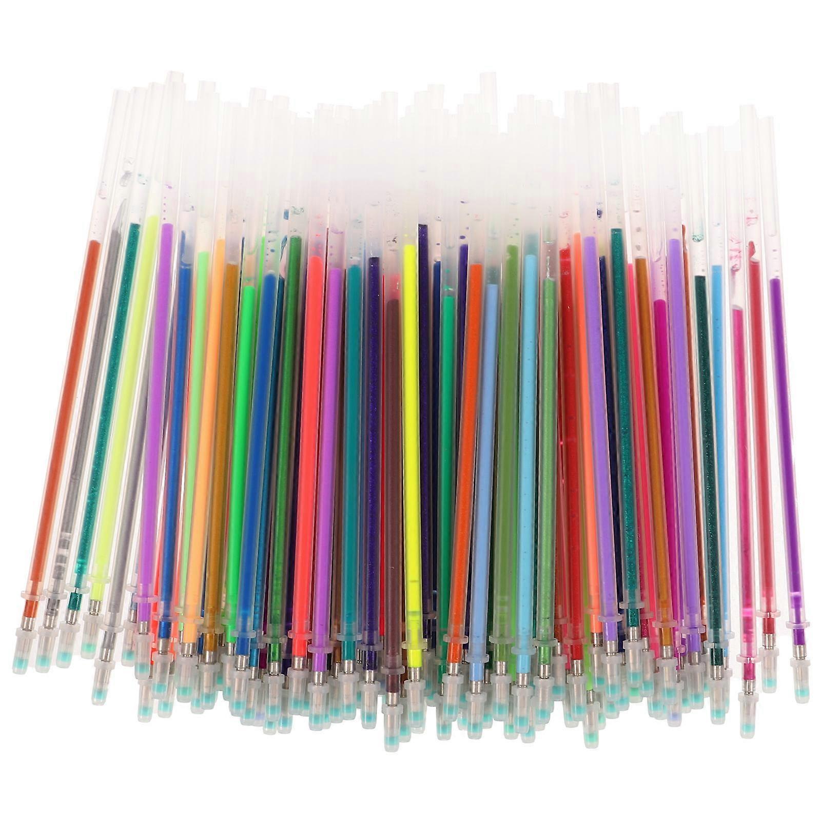 Gel Ink Refills 100Pcs Replacement For Drawing And Gift Giving Assorted Color