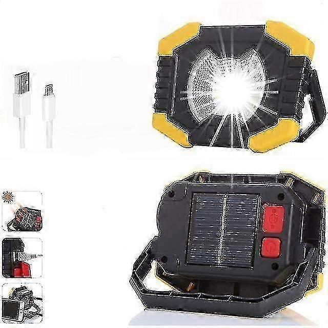 100W LED Work Light with Built-in Battery - 180 Degree Adjustable Portable Light for Outdoor & Indoor Use