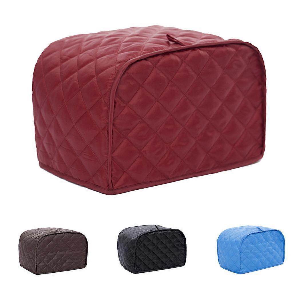 Grid Bread Bakeware Dust Cover Polyester Bread Protector for Enhanced Storage Red 2 Slice