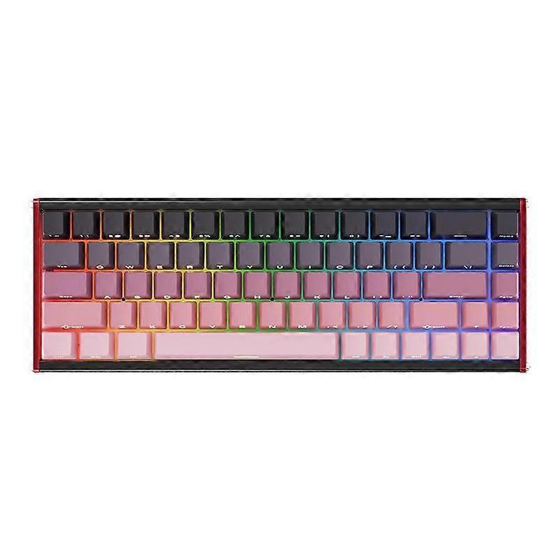 Ajazz RGB Single Wired Mechanical Keyboard, Color: Gradient Pink