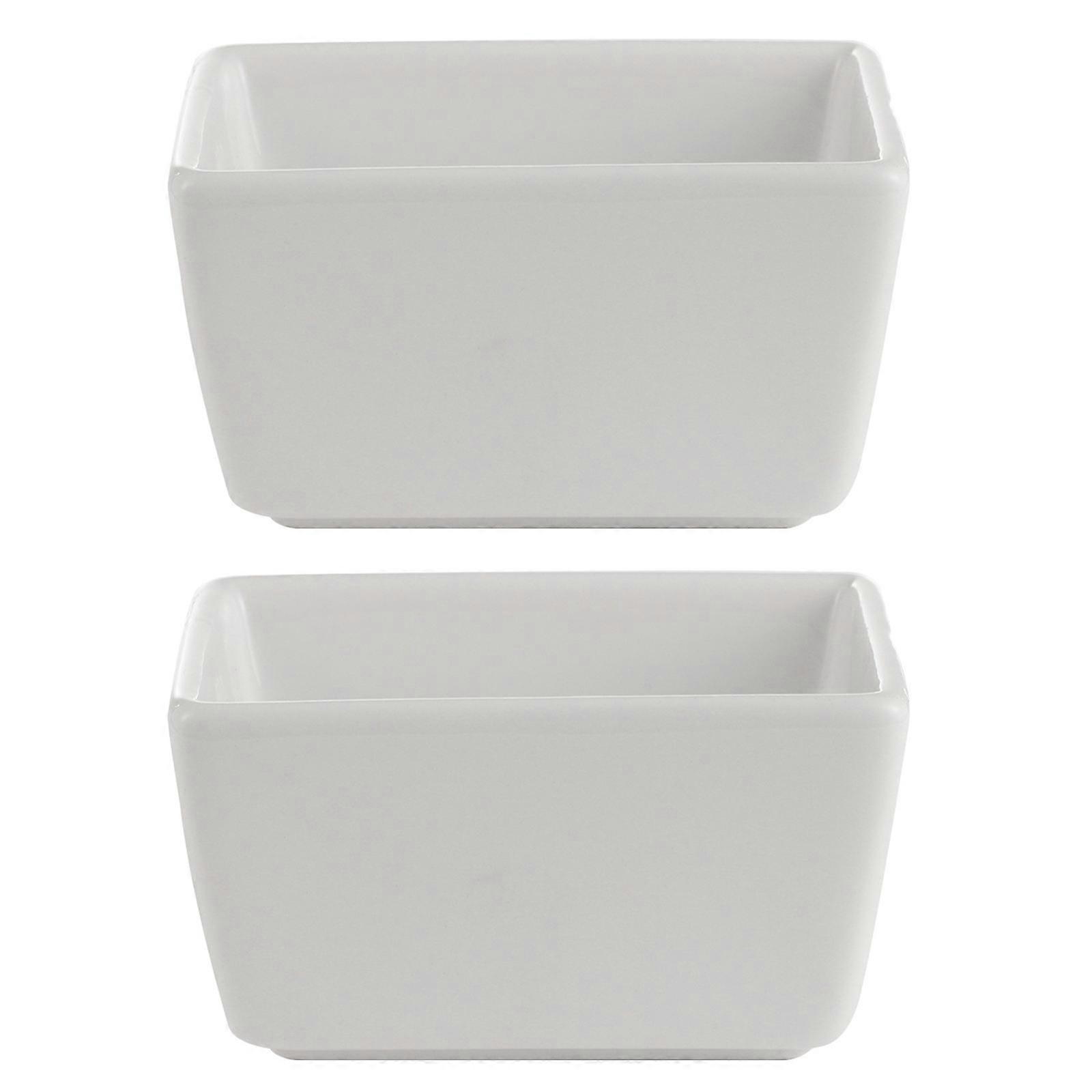 White Ceramic Sauce Cup for Kitchen Use 4Pcs Practical Holder