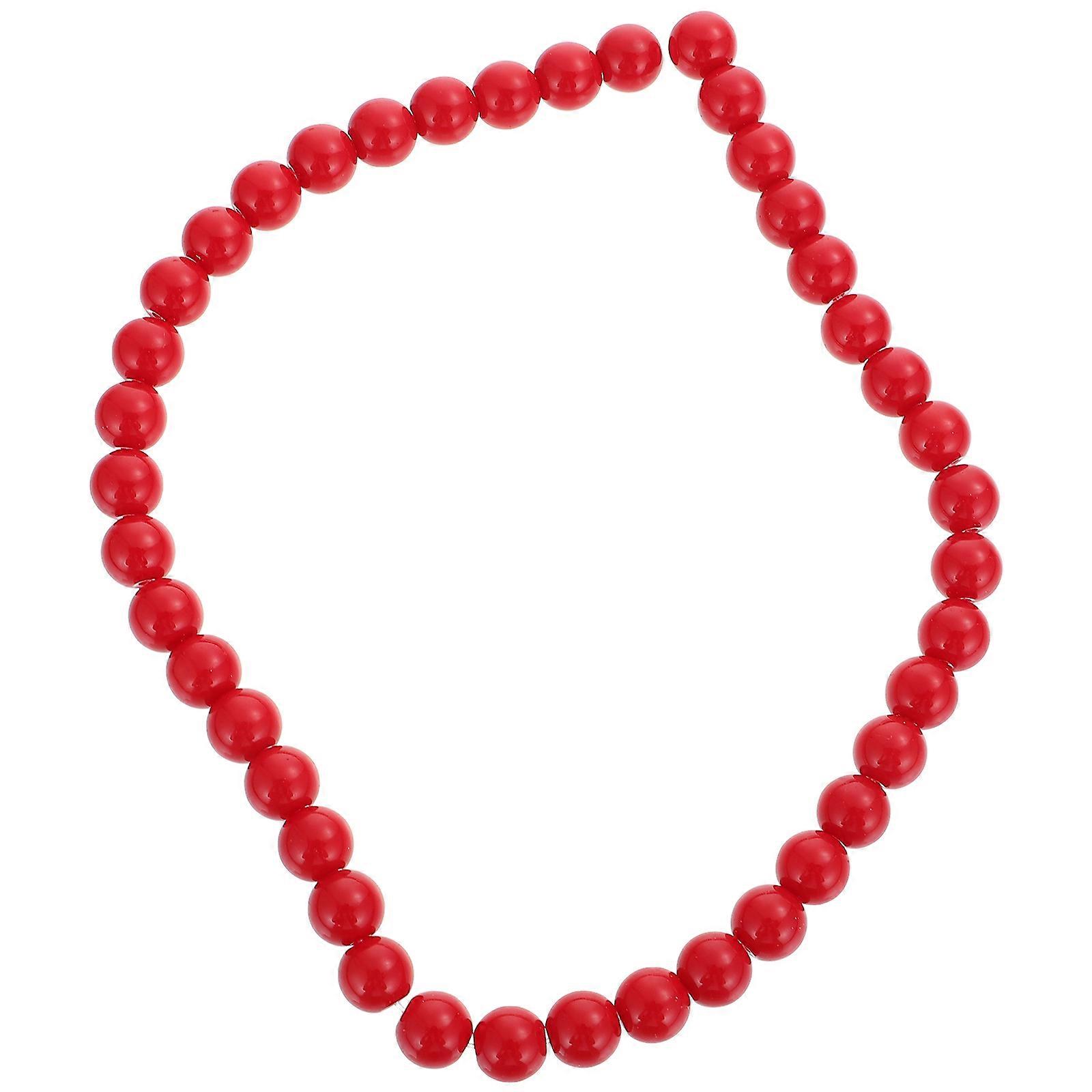 Round Beads Red DIY Bracelets Creative for Decoration 3Pcs Pack