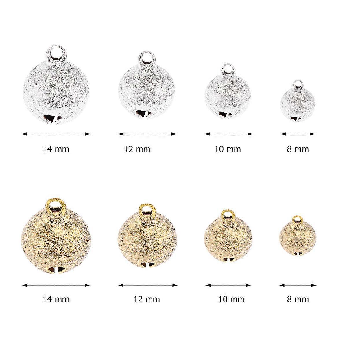Pet Mini Bell Silver DIY Crafts Bell Charms for 80Pcs Pack