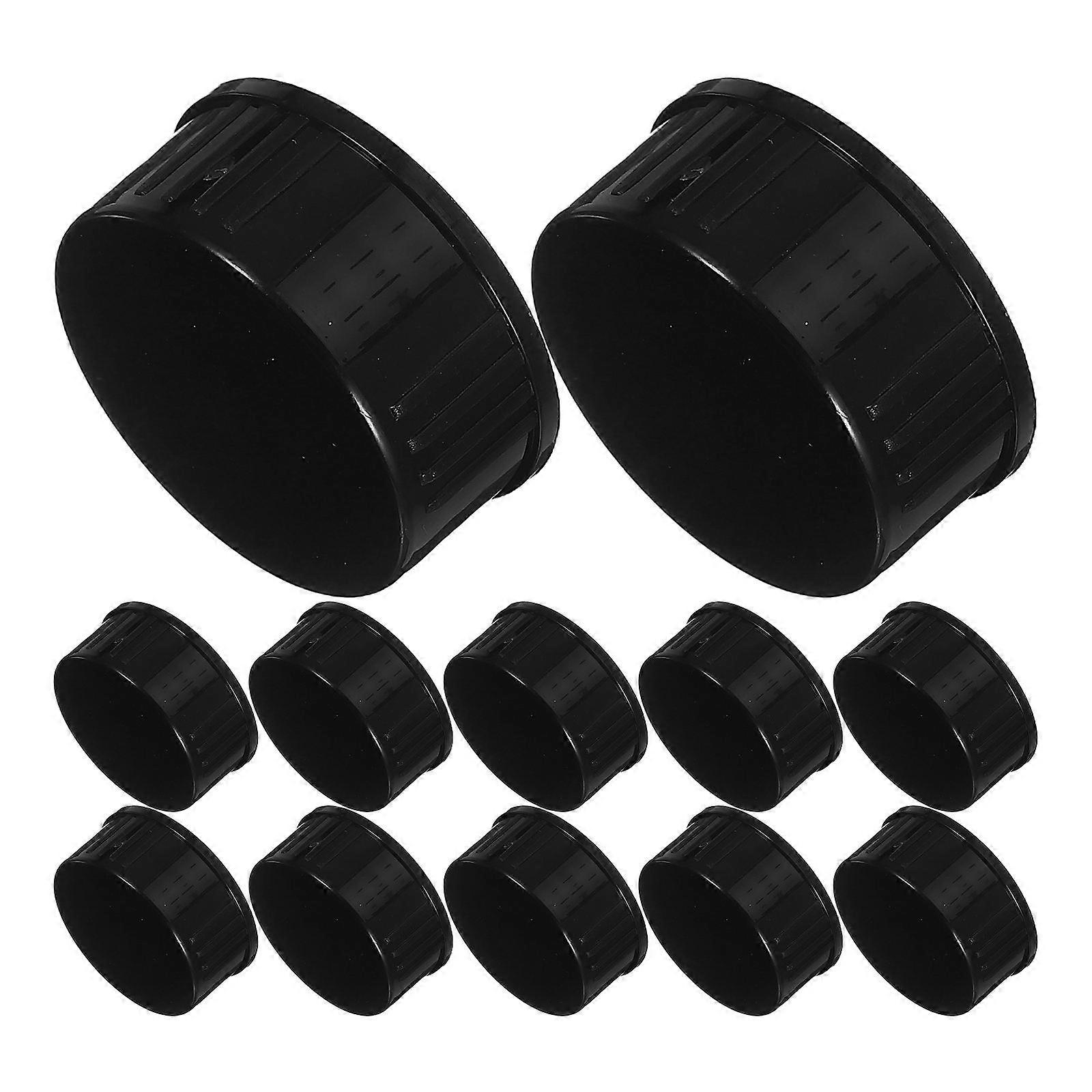 24PCS Portable Leak-Proof Sealing Caps For Cosmetic Bottles Designed For Aromatherapy Lovers In Durable Black Material
