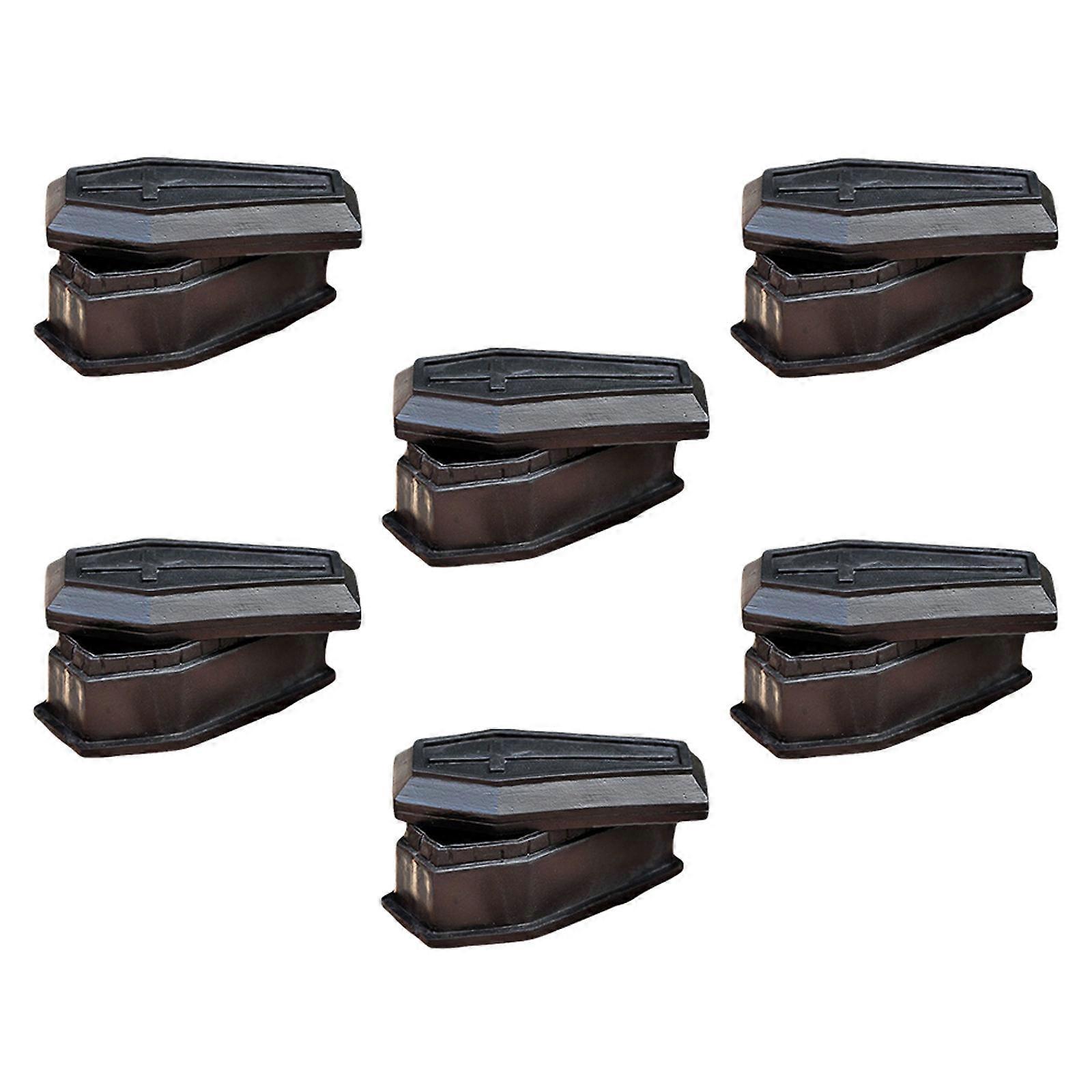 Black Coffin Treat Box with Lid for Party 12Pcs Candy Storage Boxes