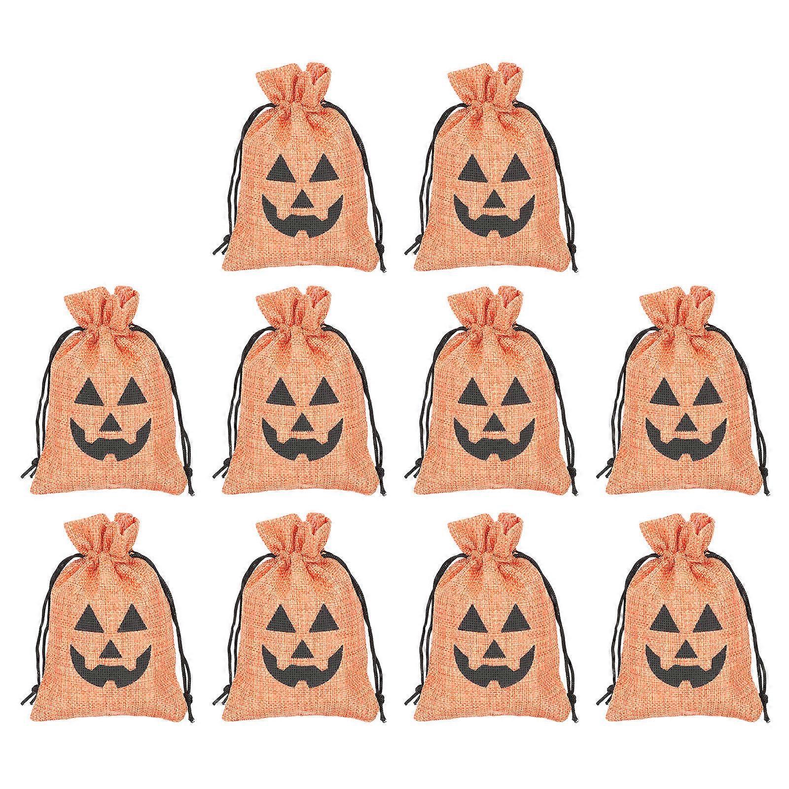 Drawstring Storage Bags Halloween Candy Bag with 50Pcs for Gift Use