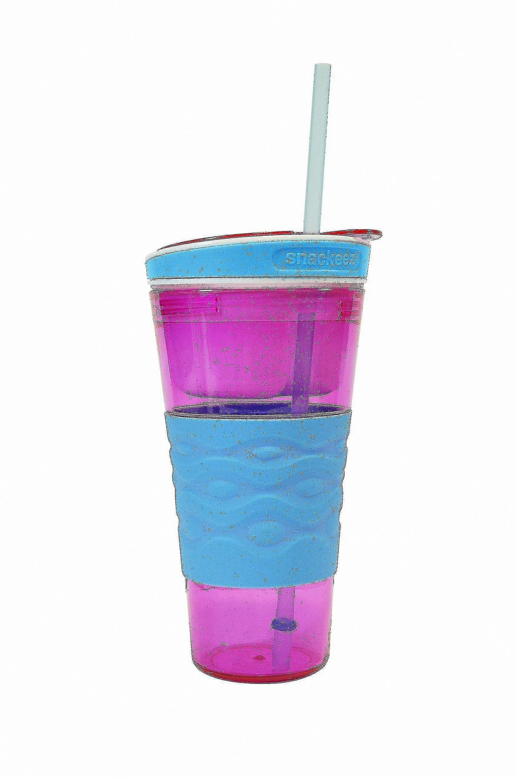 Portable Beverage and Snack Holder with Straw