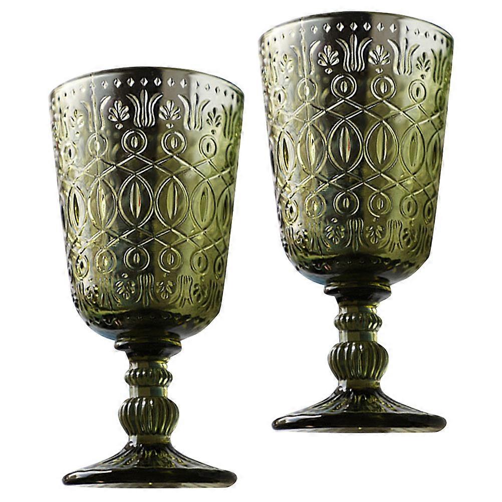 Drinking Goblets Transparent Refined Goblet For Valentine's Day 2Pcs