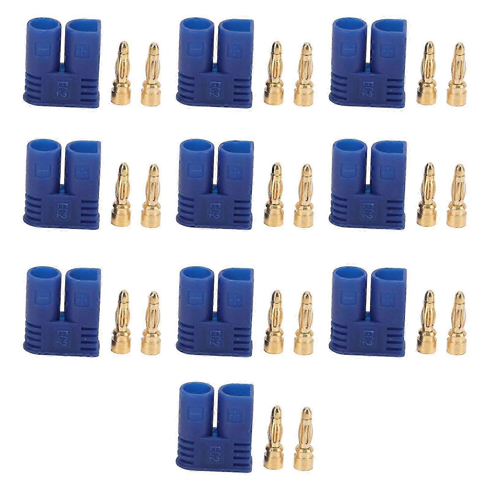 High quality  13.020 EC2 banana plug 2.0mm battery connector pure copper gold