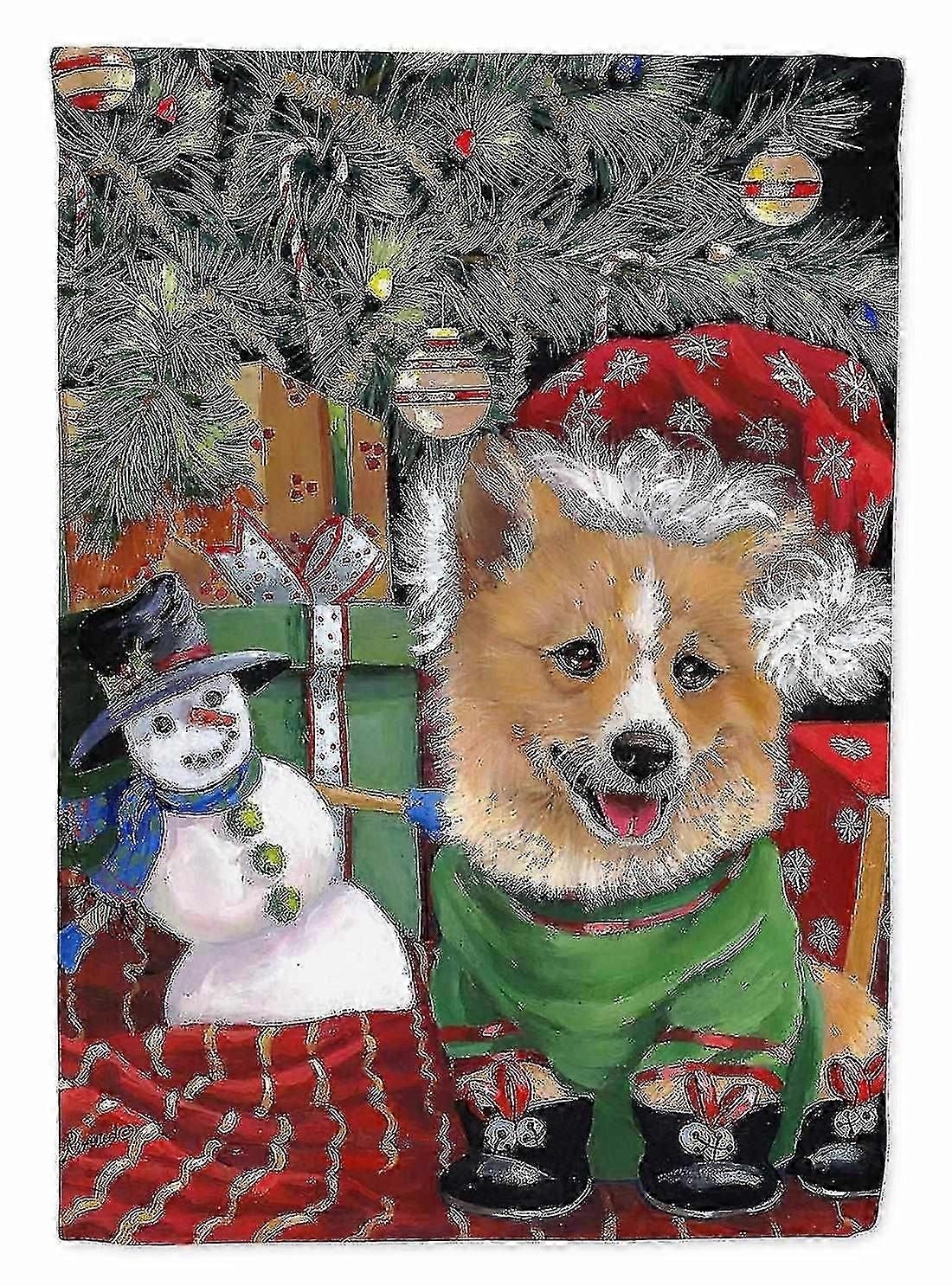 corgi Under My Christmas Tree Flag Canvas House Size Cs
