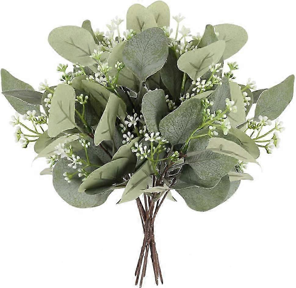 10pcs Artificial Eucalyptus Branches UV Resistant