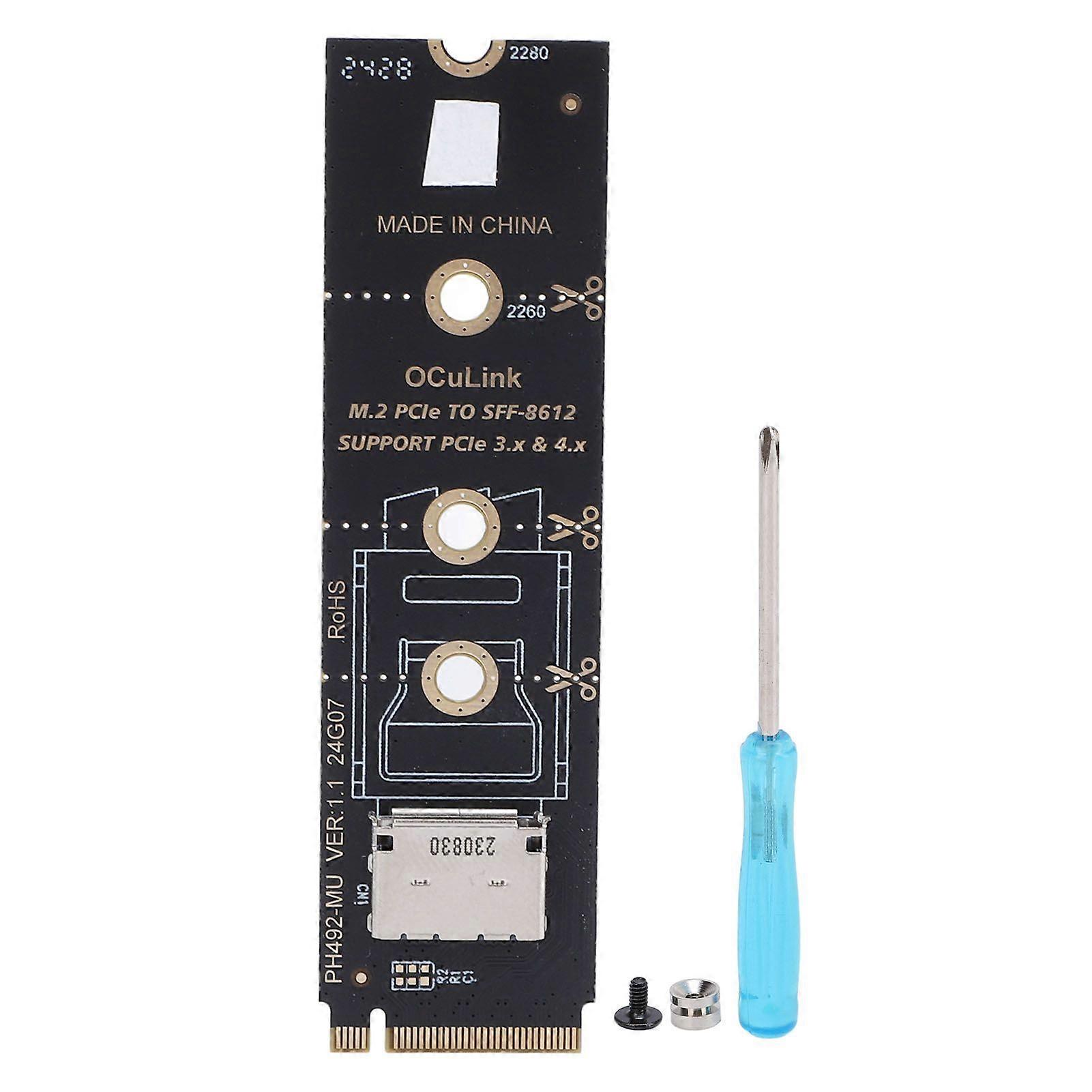PCIE 3.0 M.2 Mkey to Oculink SFF-8611 SFF-8612 Host Adapter Card for PCIe NVMe SSD PH492-MU
