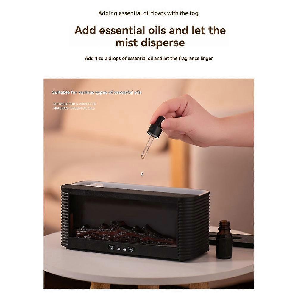 Aromatherapy Humidifier Simulated Fireplace Flame Humidifier 250ml