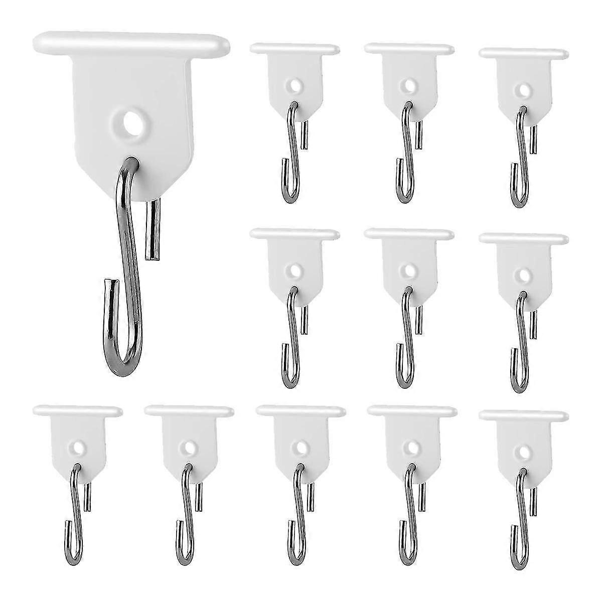 RVオーニングライトホルダー12組、S字型キャノピーライトフック、屋外キャンプテントホームパーティー用