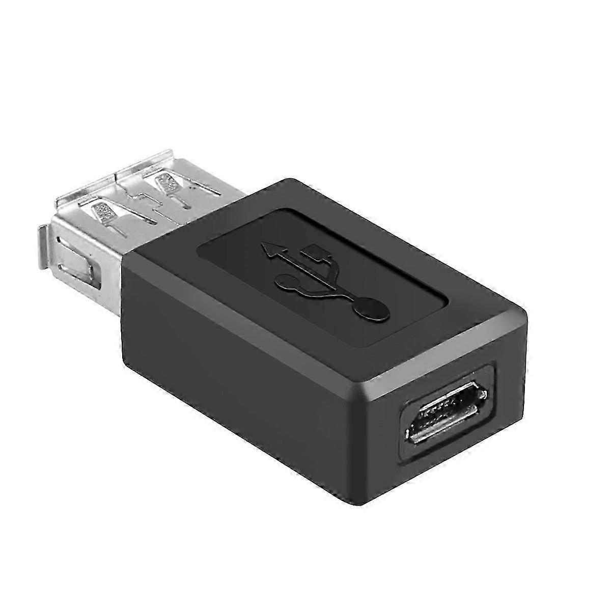 Adaptér/převodník USB 2.0 typu A samice na Micro-USB B samice, černý