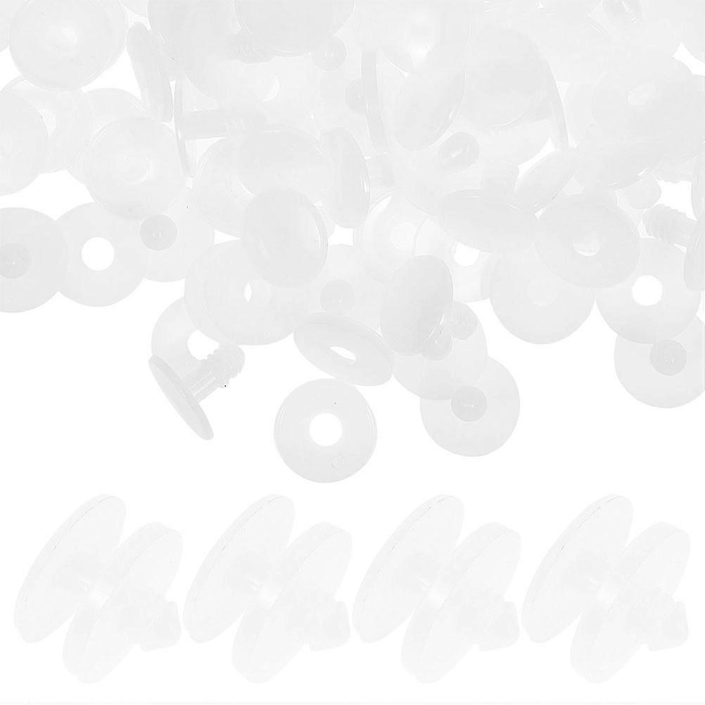 40 Sets of White Plastic Doll Joint Connectors for DIY Modification and Doll Making with Versatile Application