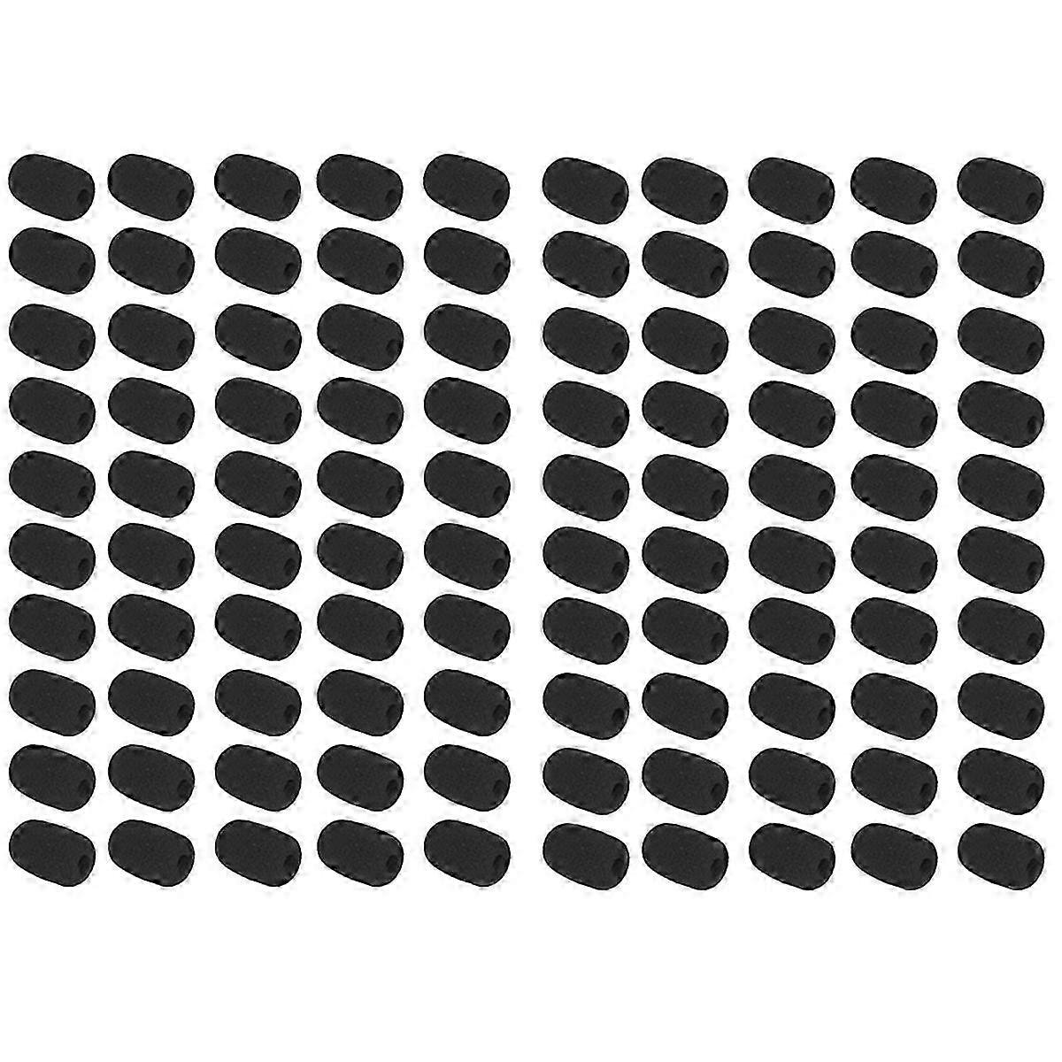 100PCS Mini Foam Microphone Windscreen Covers for Lapel Headset Mic