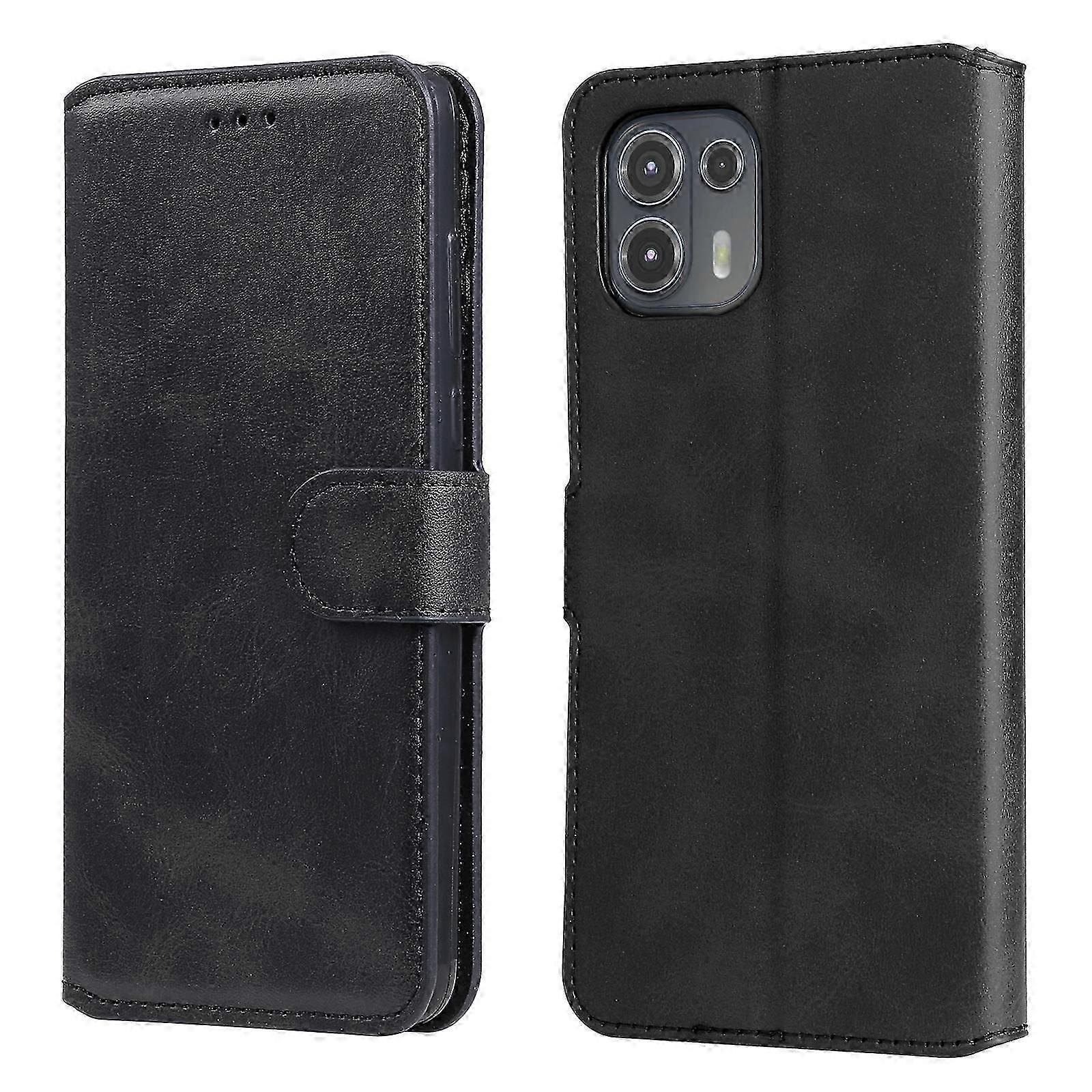For Motorola Moto Edge 20 Lite Classic Calf Texture PU + TPU Horizontal Flip Leather Case with Holder & Card Slots & Wallet