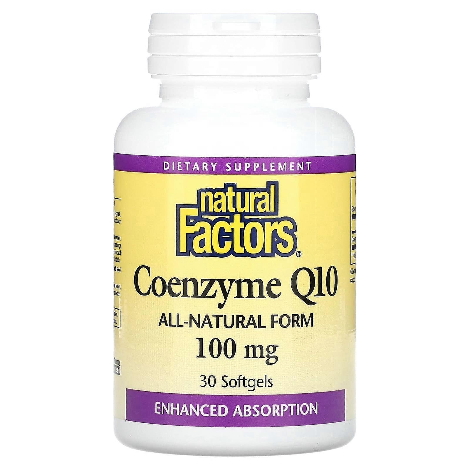 Natural Factors Coenzyme Q10 100 mg 30 gélules